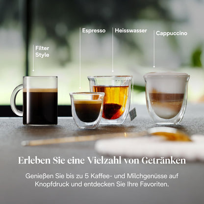 Magnifica Start (ECAM220.91.B)- Perfetto Kaffeevollautomat mit LatteCrema-Milchaufschäumer, 4 One-Touch-Getränke, Cappuccino, Espresso Kaffeemaschine, Soft-Touch-Bedienfeld, Schwarz